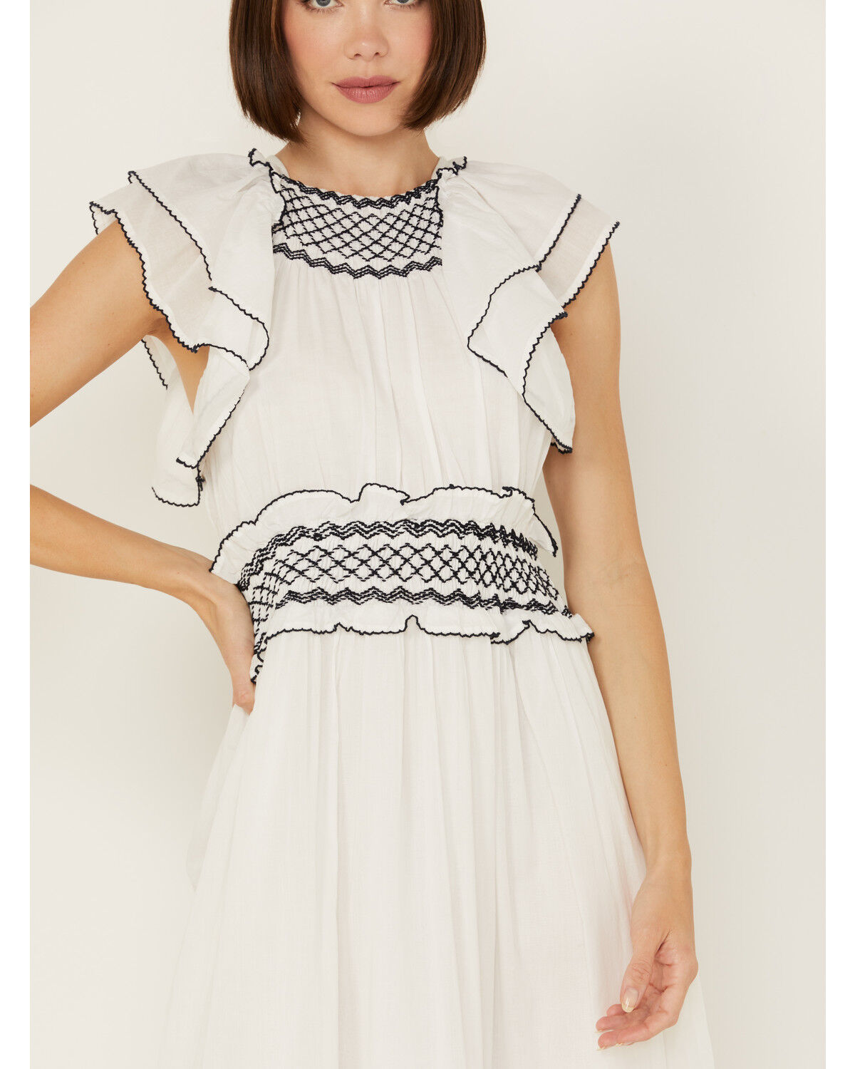 Image #3 - Cleo Bella Women's Yvonne Midi Dress, Ivory, hi-res