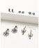 Image #1 - Shyanne Women's Rodeo Sunset Feather Earring Set - 5 Piece, Silver, hi-res