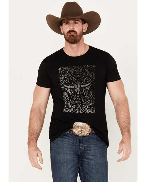 Cody James Men's Forever Scroll Short Sleeve Graphic T-Shirt, Black, hi-res