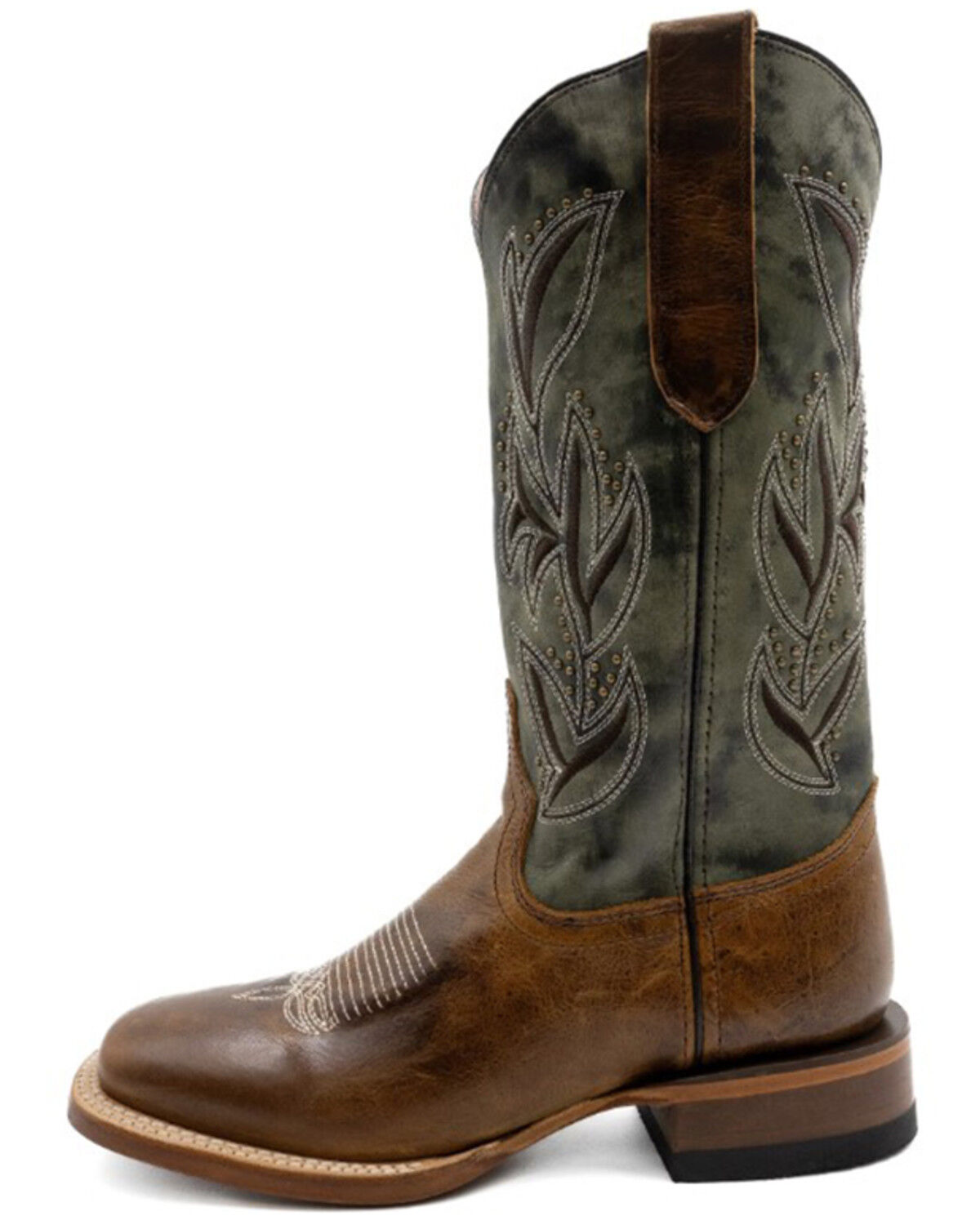 Image #3 - Ferrini Women's Maggie Western Boots - Broad Square Toe, Brown, hi-res