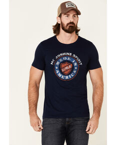 Moonshine Spirit Men's Made In America Graphic Short Sleeve T-Shirt , Navy, hi-res