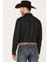 Image #4 - Blue Ranchwear Men's Jasper Heather Long Sleeve Snap Flannel Shirt, Black, hi-res