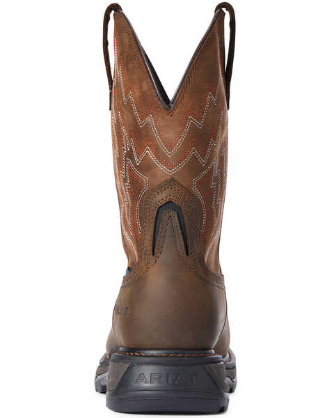Ariat Men's Waterproof Big Rig Western Work Boots - Composite Toe, Brown, hi-res