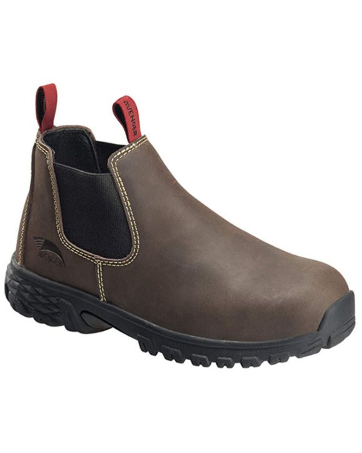 Avenger Women's Romeo Work Shoes - Alloy Toe, Brown, hi-res