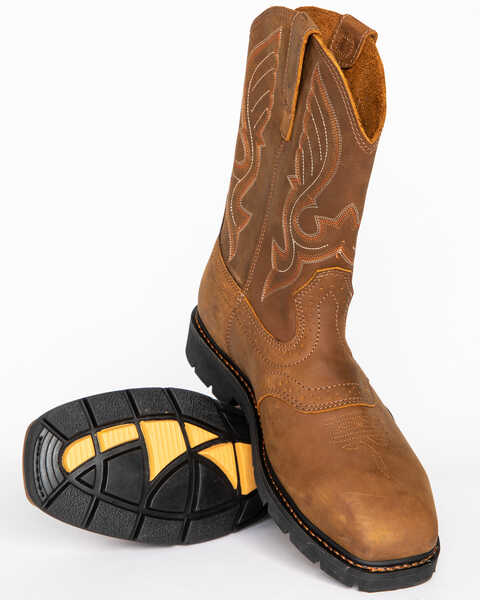 Image #8 - Cody James Men's Western Work Boots - Composite Toe, Brown, hi-res