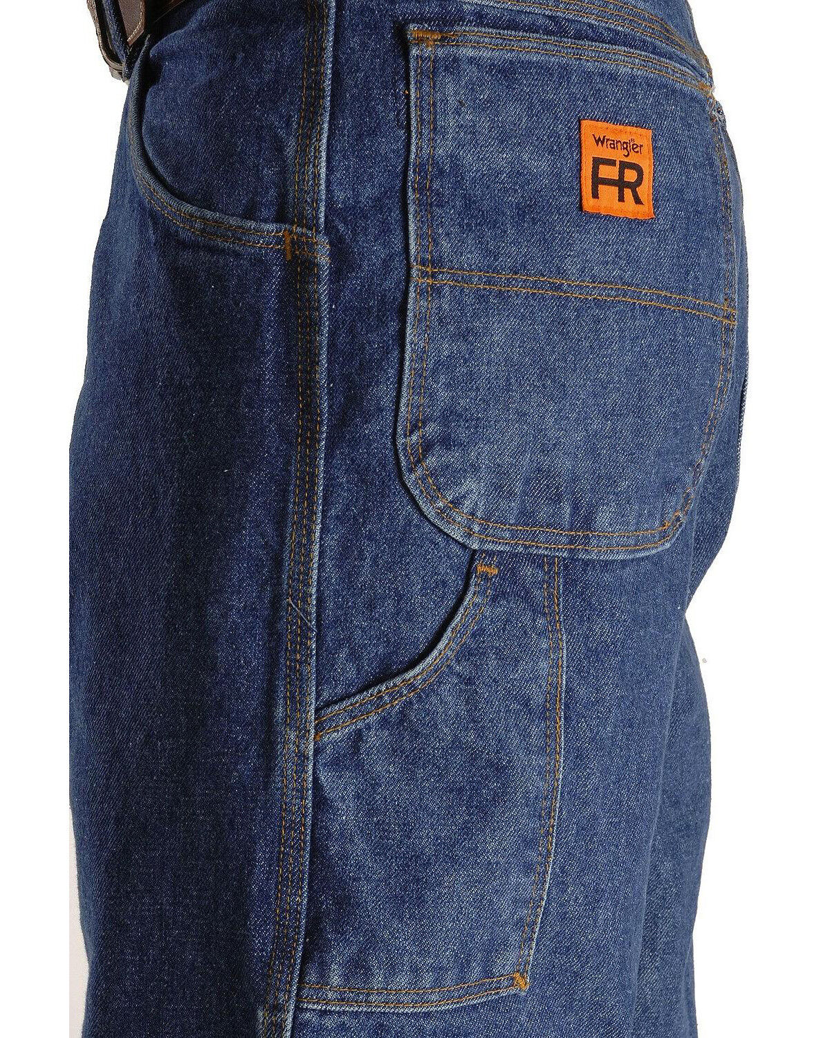 Image #6 - Wrangler Men's Riggs FR Carpenter Relaxed Fit Work Jeans, Indigo, hi-res