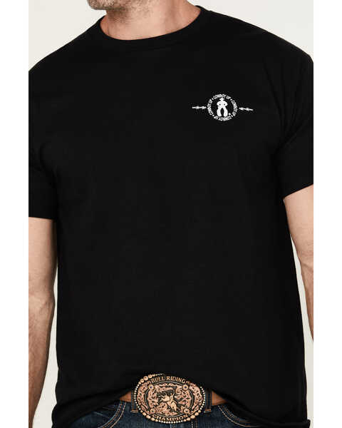 Image #4 - Cowboy Up Men's Step Aside Short Sleeve Graphic T-Shirt , Black, hi-res