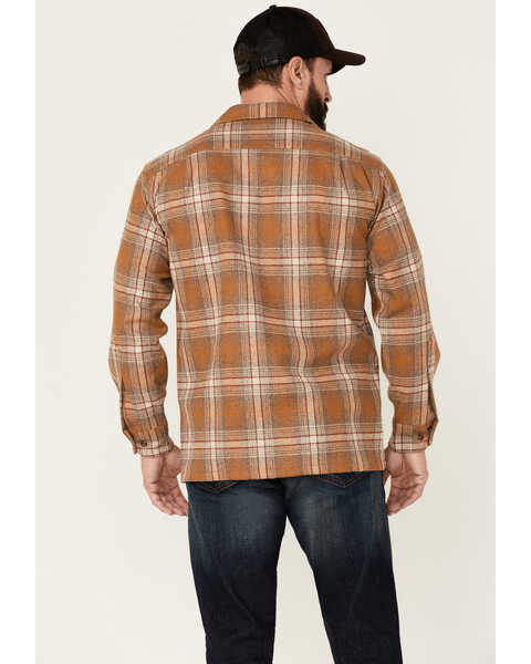 Image #4 - Pendleton Men's Board Ombre Plaid Long Sleeve Button Down Western Shirt , Orange, hi-res