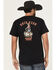 Image #1 - Bucking Chutes Men's Barrel Bettie Short Sleeve Graphic T-Shirt, Black, hi-res