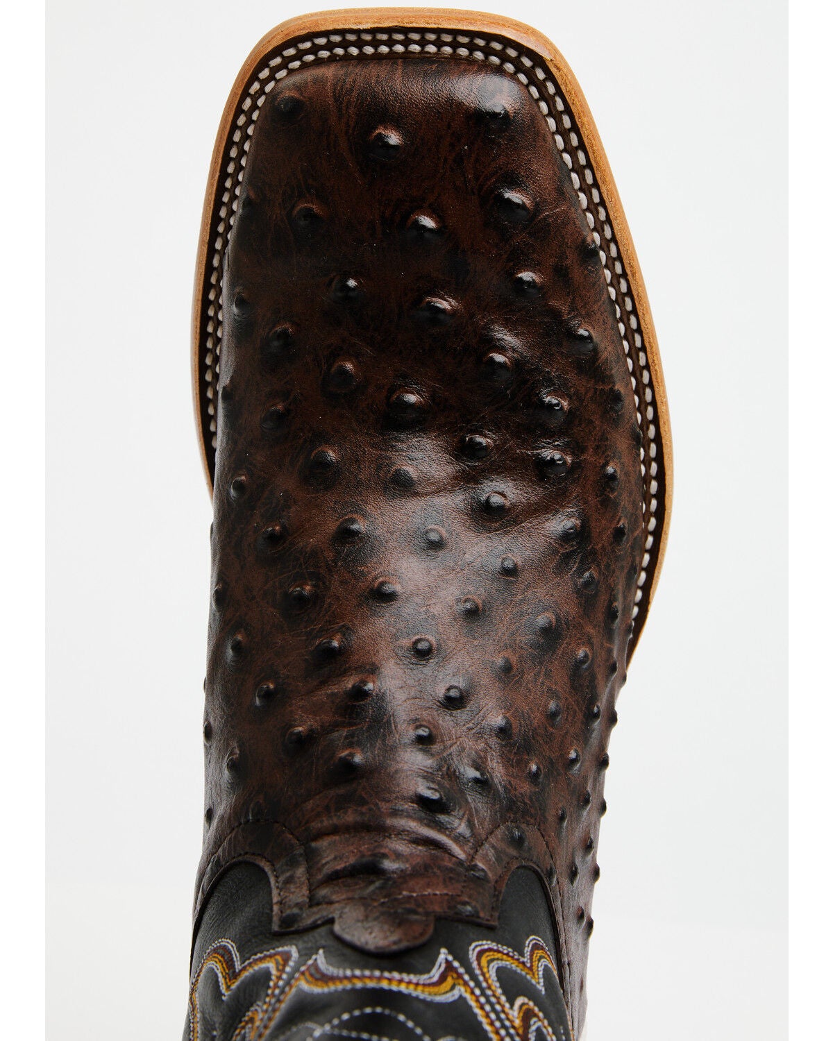 Image #6 - Horse Power Men's Ostrich Print Western Boots - Broad Square Toe, Brown, hi-res