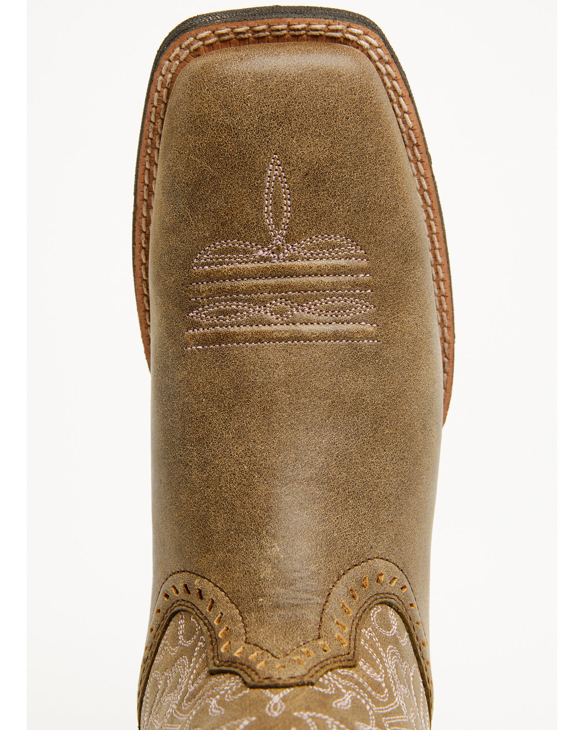 Image #7 - Ariat Women's Round Up Remuda Western Boots - Broad Square Toe, Sand, hi-res
