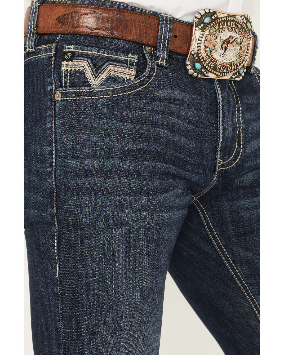 Image #2 - Rock & Roll Denim Men's Dark Wash Skinny Reflex Denim Jeans, Dark Wash, hi-res
