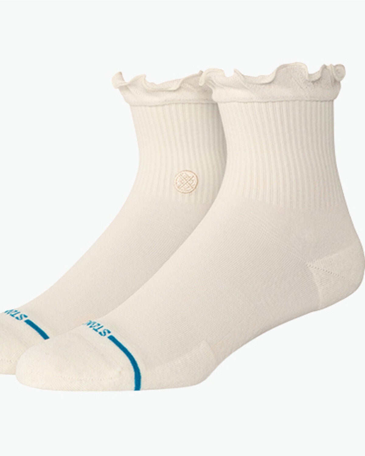 Image #1 - Stance Women's Ruffle Icon Quarter Socks, Ivory, hi-res