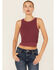 Image #1 - Free People Women's Vest Tank, Burgundy, hi-res