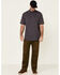 Image #2 - Ariat Men's Solid Charcoal Tek Button-Down Short Sleeve Western Shirt - Tall, Charcoal, hi-res