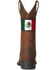 Image #3 - Ariat Women's Distressed Round Up Orgullo Mexicano Performance Western Boot - Broad Square Toe, Brown, hi-res
