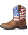 Image #2 - Ariat Women's Anthem Shortie Patriot Performance Western Boots - Broad Square Toe, Brown, hi-res