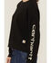 Image #3 - Carhartt Women's TENCEL™ Fiber Series Loose Fit Long Sleeve Graphic Sweatshirt, Black, hi-res
