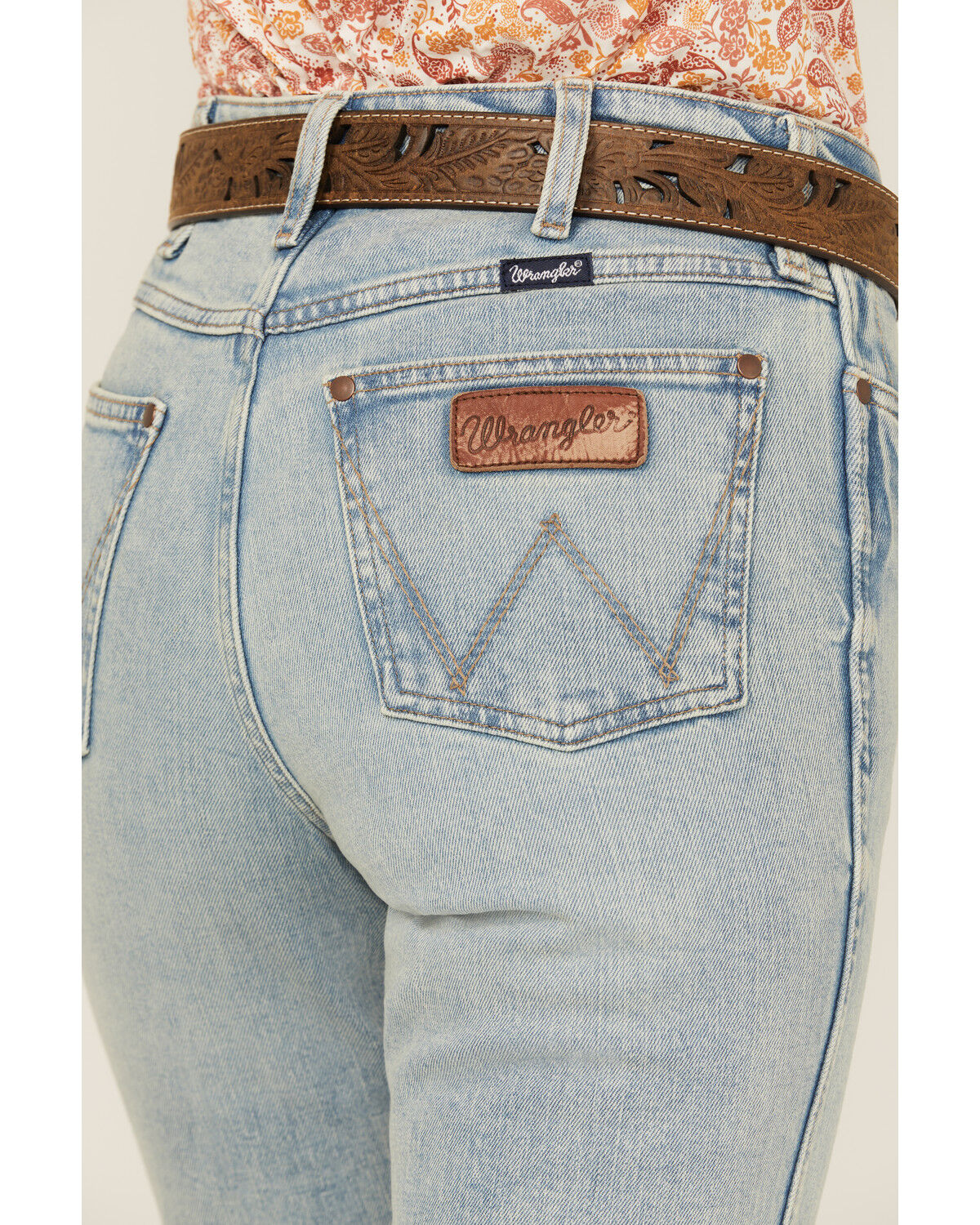 Image #4 - Wrangler Retro Women's Florence Light Wash High Rise Bailey Stretch Trouser Jeans, Light Wash, hi-res