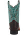 Image #5 - Dan Post Little Girls' Salina Western Boots - Broad Square Toe, Chocolate/turquoise, hi-res