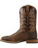Ariat Men's Challenger Branding Iron Western Performance Boots - Broad Square Toe, Brown, hi-res