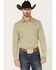 Image #1 - Blue Ranchwear Men's Twill Long Sleeve Snap Shirt, Beige/khaki, hi-res