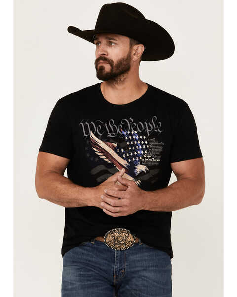 Cody James Men's Eagle Short Sleeve Graphic T-Shirt, Black, hi-res