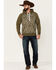 Wanakome Men's Moss Abbot Line Printed Pullover Hooded Sweatshirt , Moss Green, hi-res
