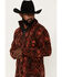Image #2 - Powder River Outfitters Men's Southwestern Print Full-Zip Fleece Pullover, Maroon, hi-res
