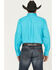 Image #4 - Panhandle Select Men's Solid Long Sleeve Button-Down Stretch Western Shirt, Teal, hi-res