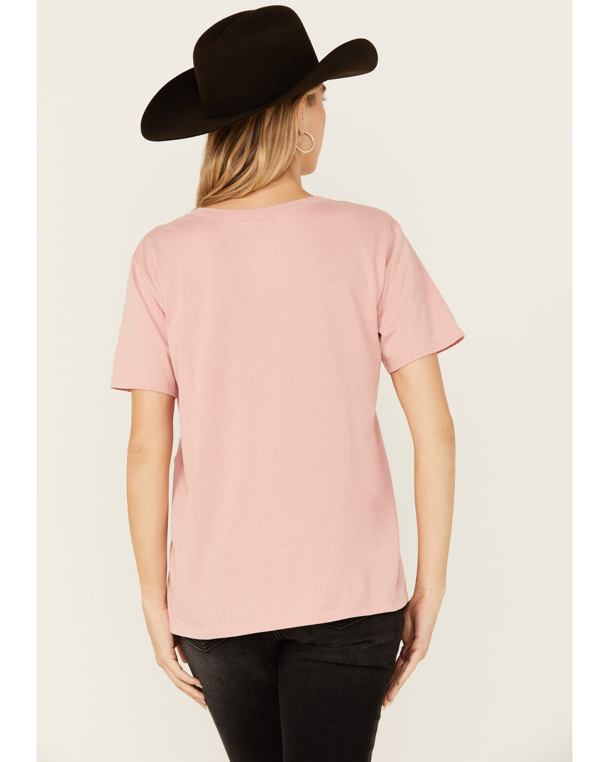 Image #4 - Blended Women's Rodeo Cowboy Cutout Short Sleeve Graphic Tee, Pink, hi-res
