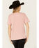 Image #4 - Blended Women's Rodeo Cowboy Cutout Short Sleeve Graphic Tee, Pink, hi-res