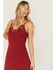Image #3 - Idyllwind Women's Moss Rose Lace Trim Slip Midi Dress, Wine, hi-res