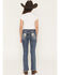 Image #1 - Grace in LA Girls' Dark Wash Dreamcatcher Pocket Bootcut Stretch Denim Jeans, Dark Wash, hi-res