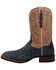 Image #3 - Dan Post Women's Exotic Sueded Caiman Western Boots - Broad Square Toe, Blue, hi-res