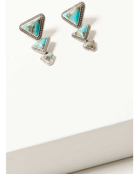 Image #1 - Idyllwind Women's Parker Turquoise Earrings, Silver, hi-res