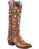 Stetson Women's Flora Embroidered Western Boots - Snip Toe, Brown, hi-res