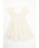 Image #3 - Yura Toddler Girls' Puff Eyelet Sleeve Dress, Cream, hi-res