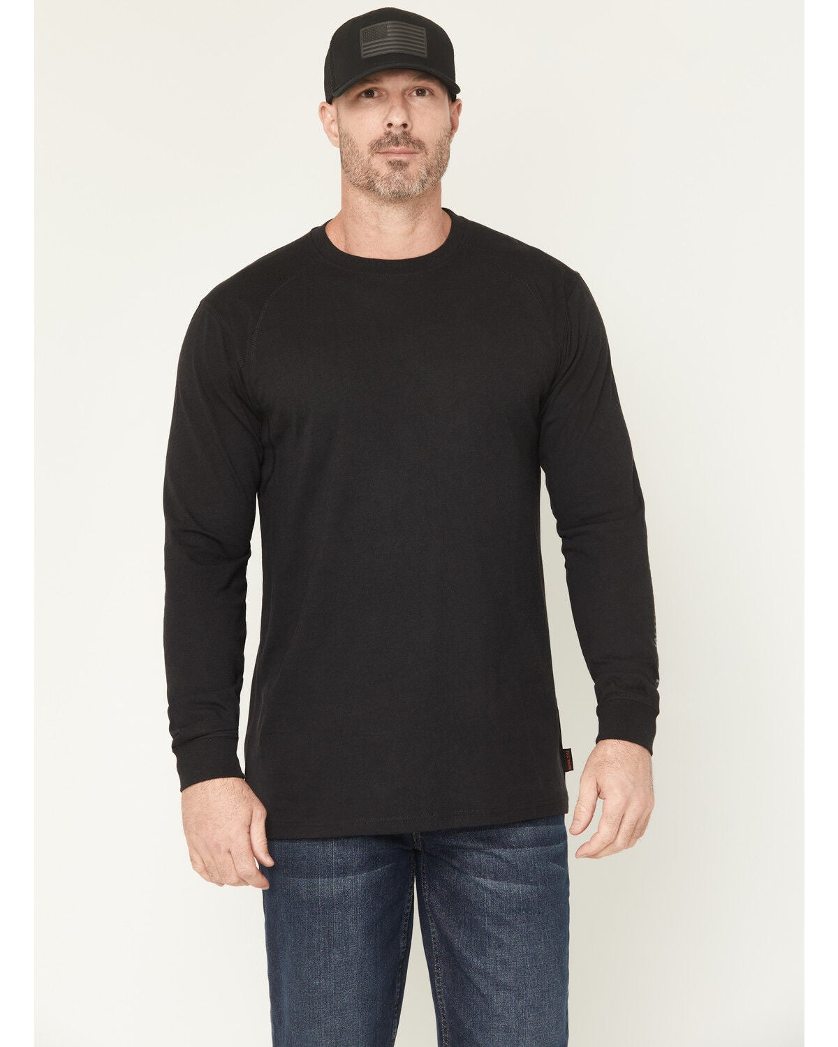 Cody James Men's FR Black Spot Lightweight Long Sleeve Tech T-Shirt, Black, hi-res