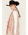 Image #2 - Miss Me Women's Southwestern Print Fringe Long Knit Vest, Red, hi-res