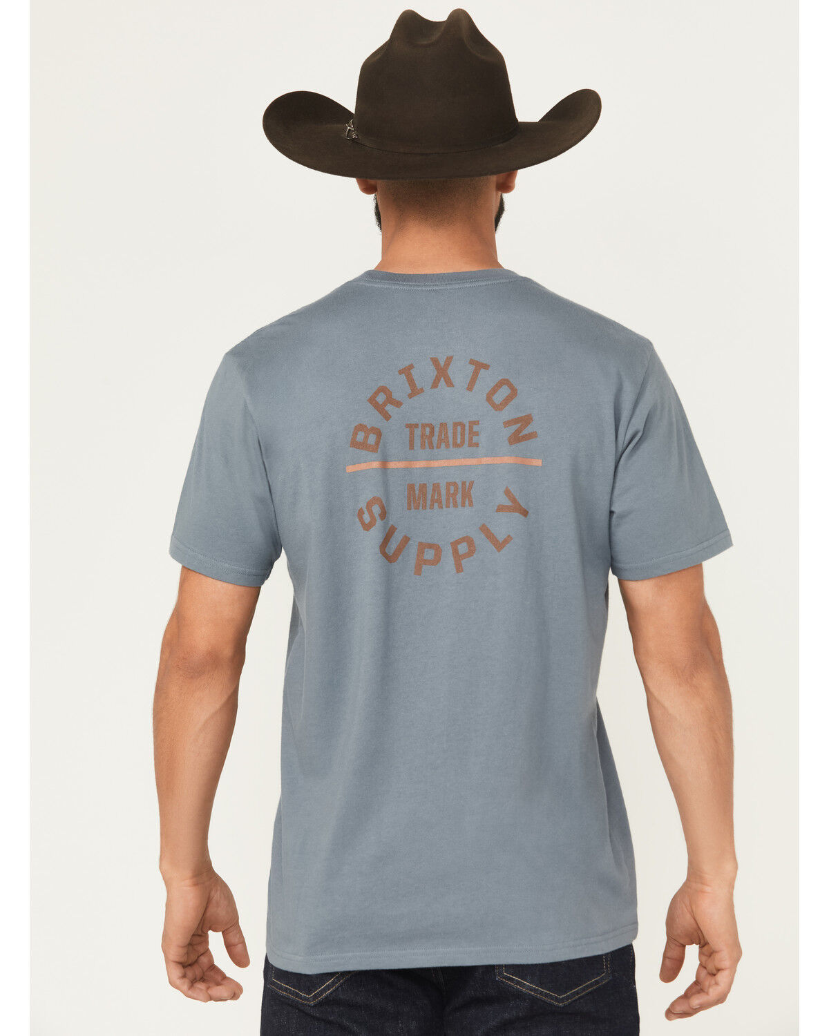 Image #4 - Brixton Men's Oath Logo Short Sleeve Graphic T-Shirt, Steel Blue, hi-res