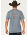 Image #4 - Brixton Men's Oath Logo Short Sleeve Graphic T-Shirt, Steel Blue, hi-res