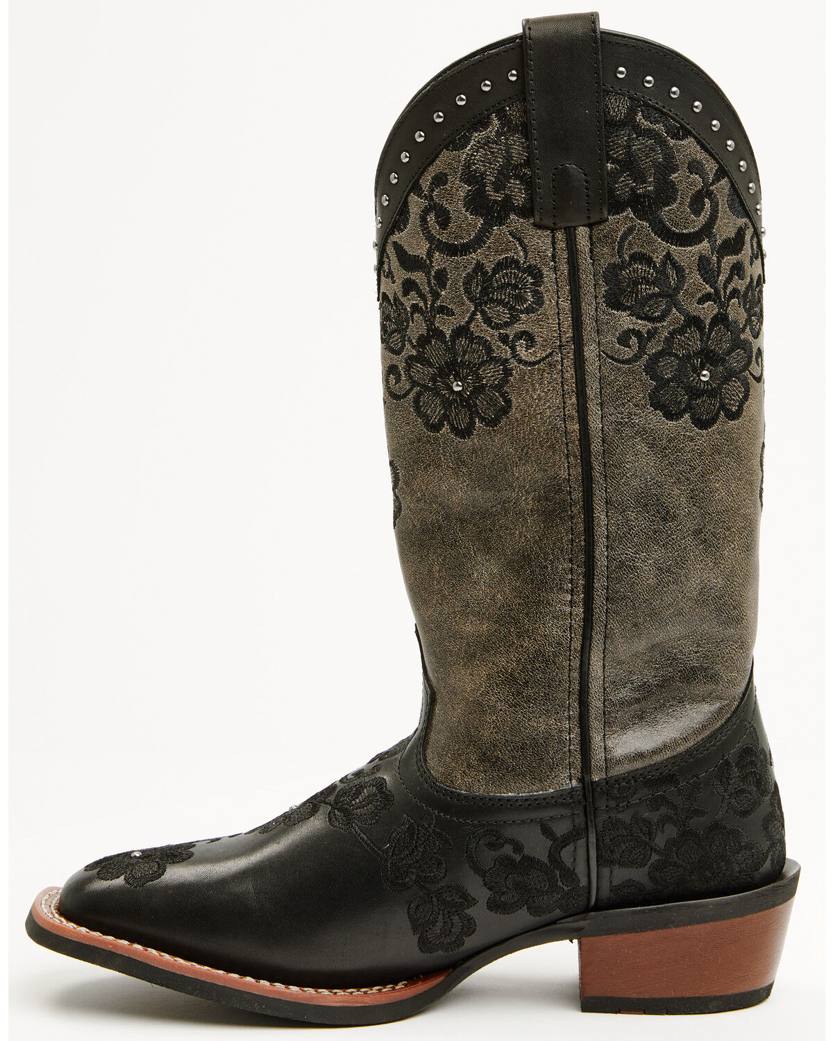 Image #3 - Laredo Women's Flora Western Boots - Broad Square Toe, Black, hi-res