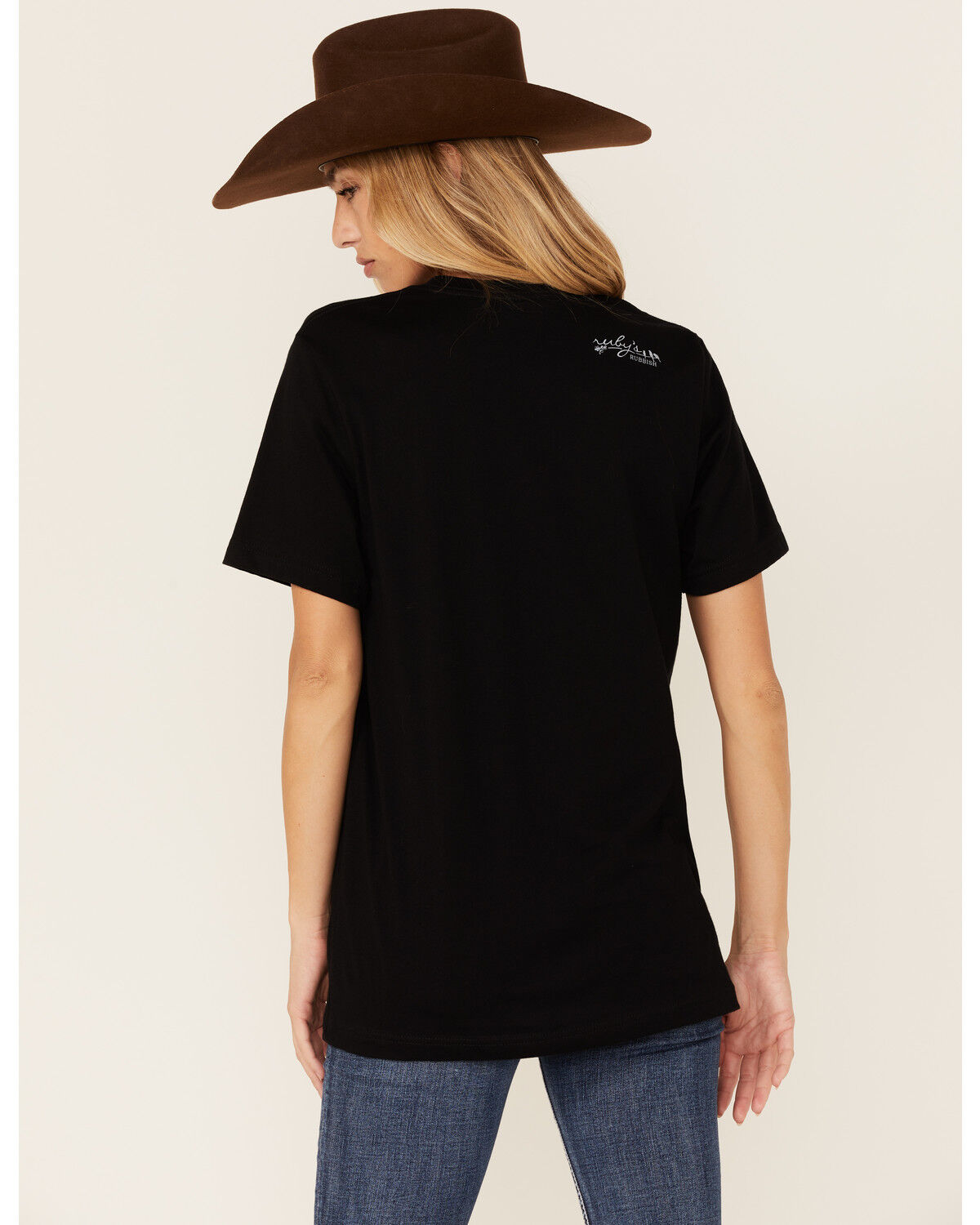 Image #3 - Ruby's Rubbish Women's Guitars & Cadillacs Graphic Short Sleeve Tee, Black, hi-res