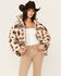 Image #1 - Miss Me Women's Southwestern Print Sherpa Jacket, Ivory, hi-res