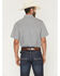 Image #4 - Gibson Trading Co Men's haven Geo Print Short Sleeve Snap Western Shirt - Tall, Light Blue, hi-res