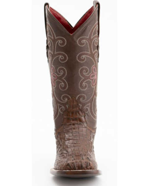 Image #3 - Ferrini Women's Rusty Caiman Print Western Boots - Broad Square Toe, Rust, hi-res