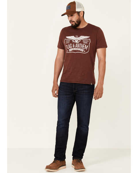 Image #2 - Flag & Anthem Men's Trademark Logo Burnout Short Sleeve T-Shirt , Maroon, hi-res