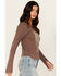 Image #2 - Cleo + Wolf Women's Dawson Thermal Long Sleeve Graphic Tee, Brown, hi-res
