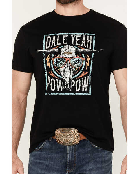 Image #3 - Rock & Roll Denim Men's Pow Pow Short Sleeve Graphic T-Shirt, Black, hi-res